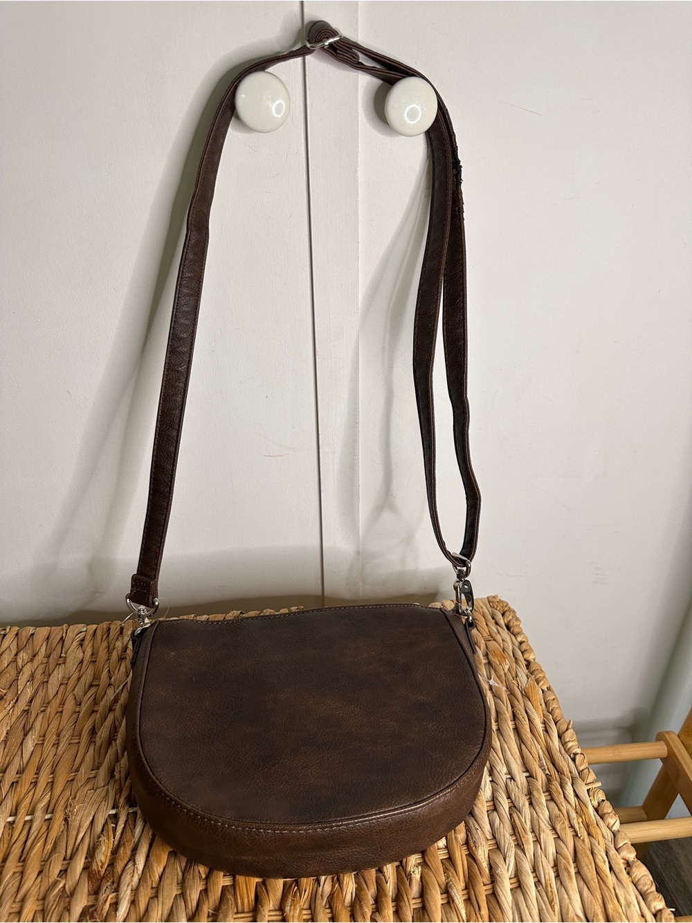 Everyday Dark Brown Hobo Crossbody Bag